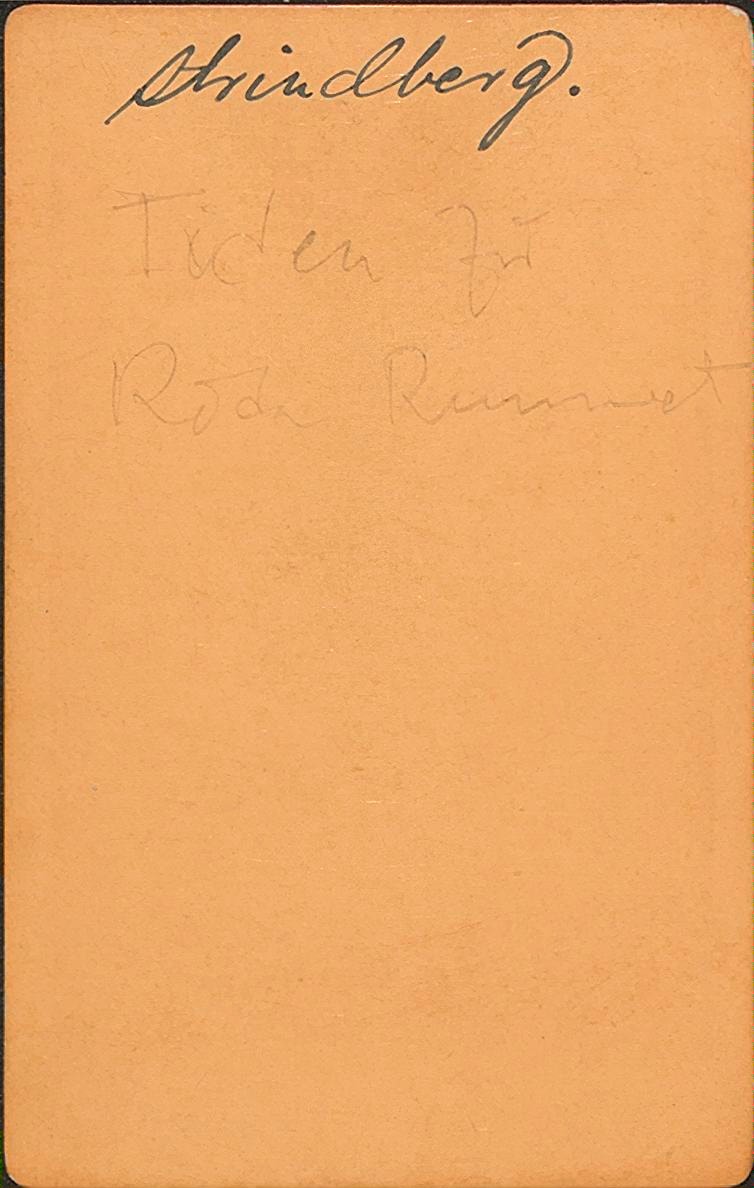 Följdbild 1 till August Strindberg vid tiden för Röda rummet!