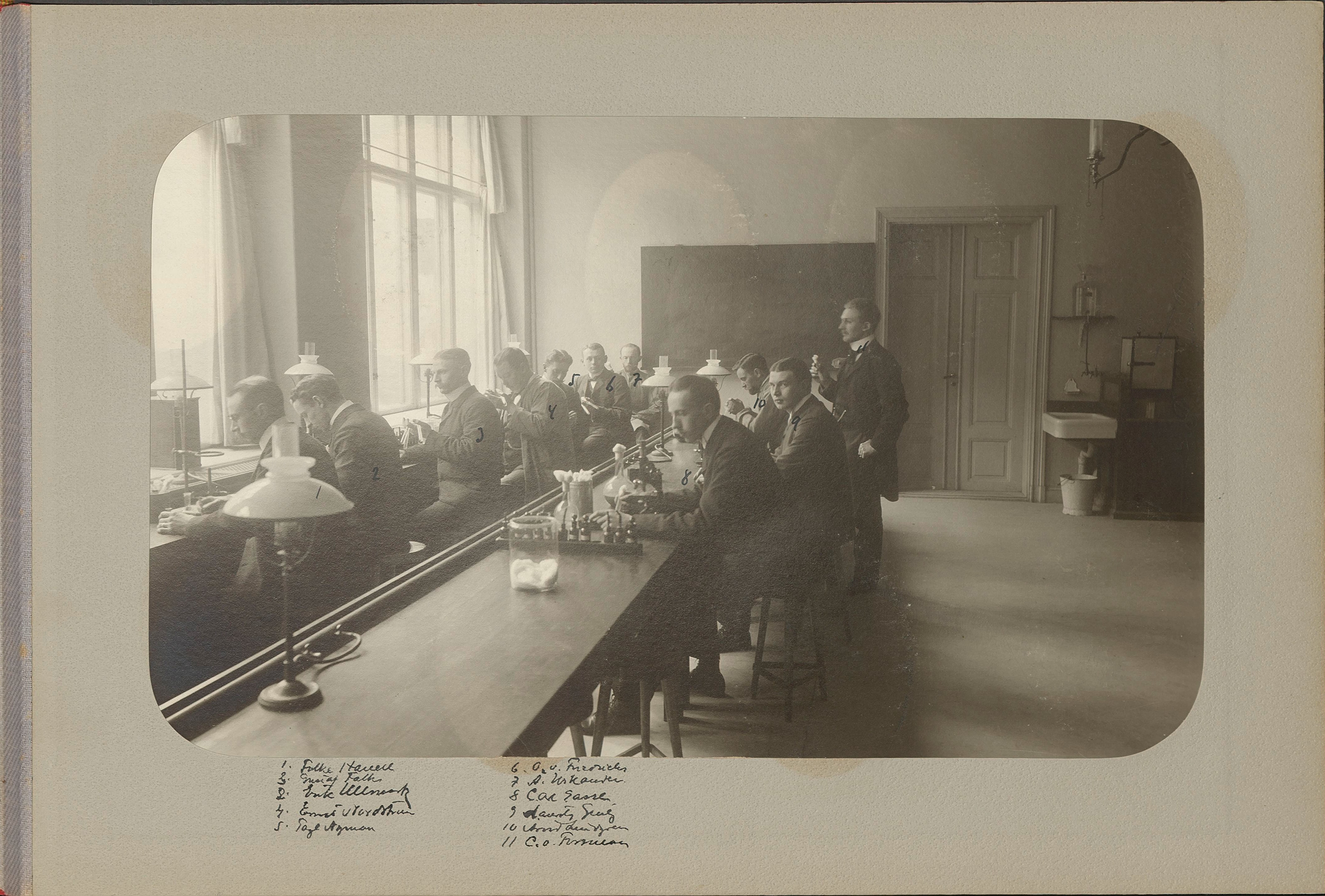 Birger Borgström vid Farmaceutiska institutet 1903–1905