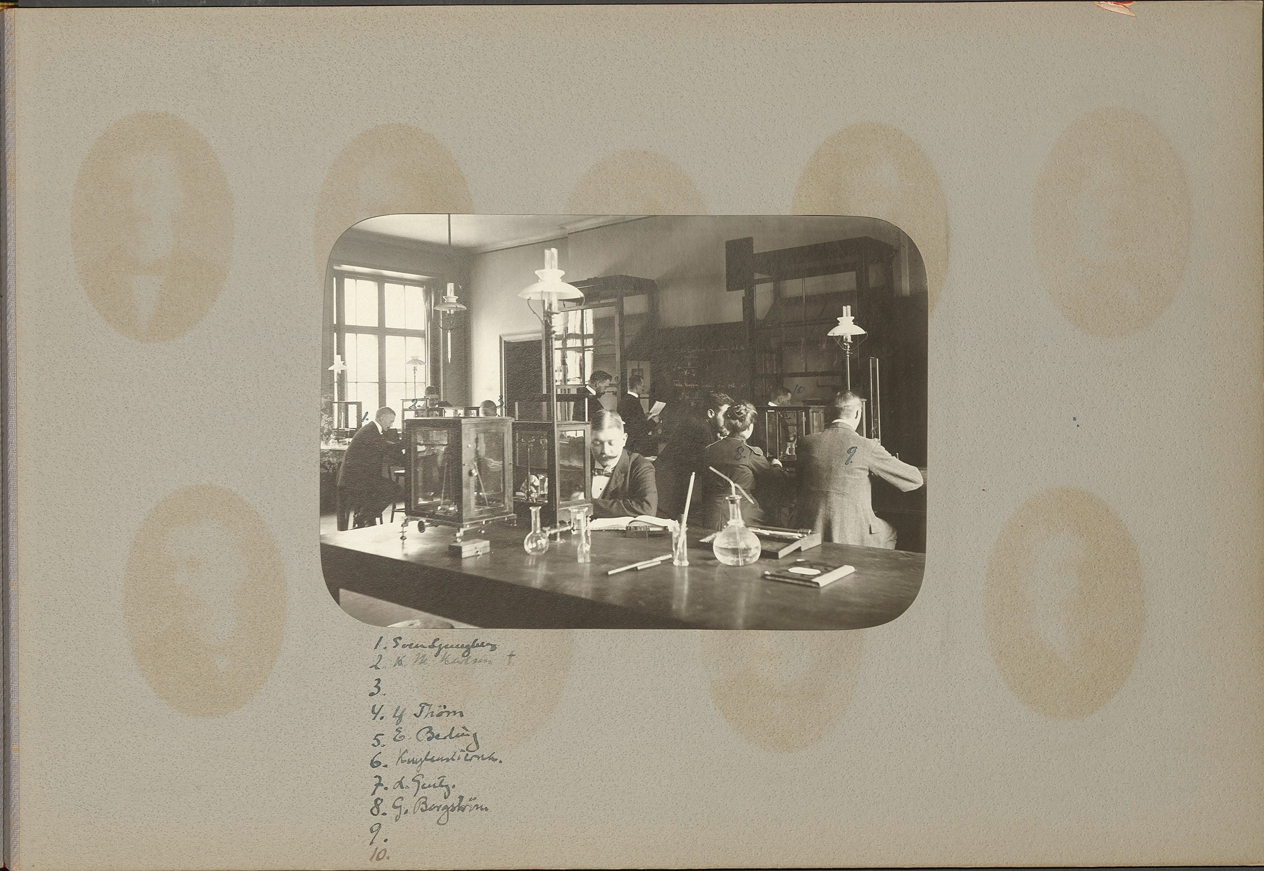 Birger Borgström vid Farmaceutiska institutet 1903–1905