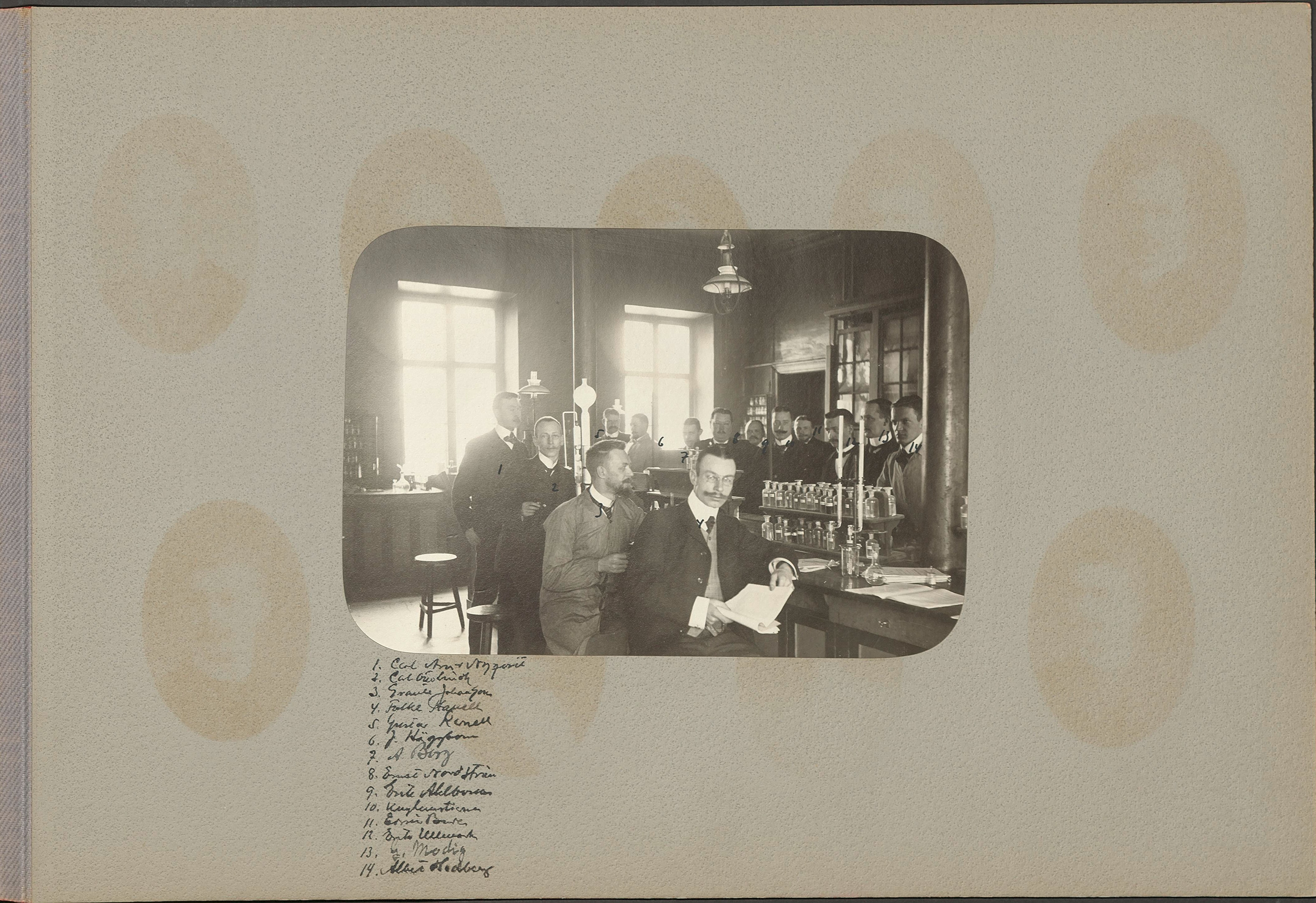 Birger Borgström vid Farmaceutiska institutet 1903–1905