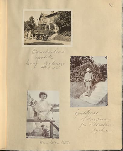 Gunvor f. Borgström Weibels fotoalbum - Odensbackens apotek