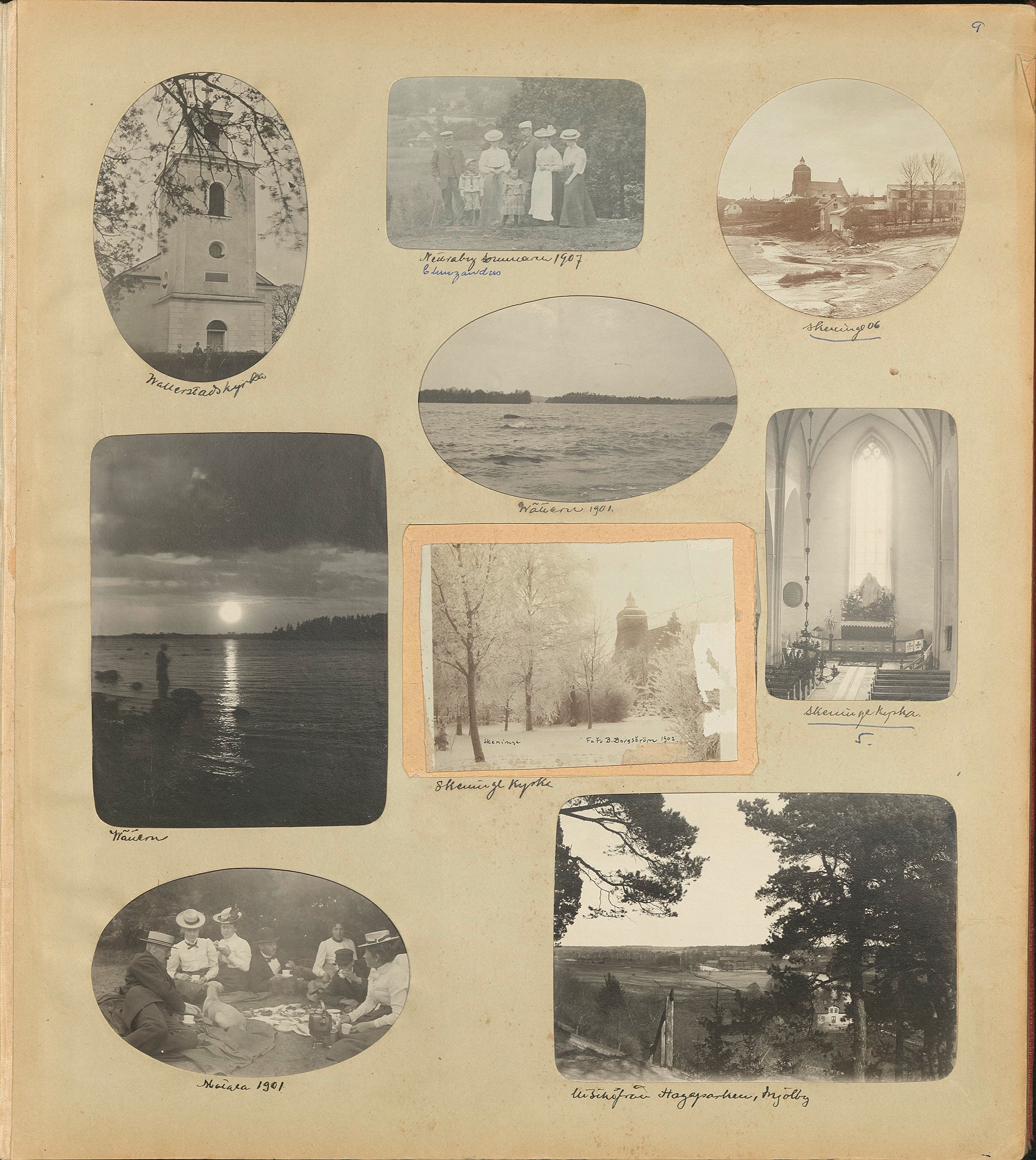 Nils Otto Birger  Borgströms fotoalbum "Kameraskizzer" ca 1901-1904, sid 9