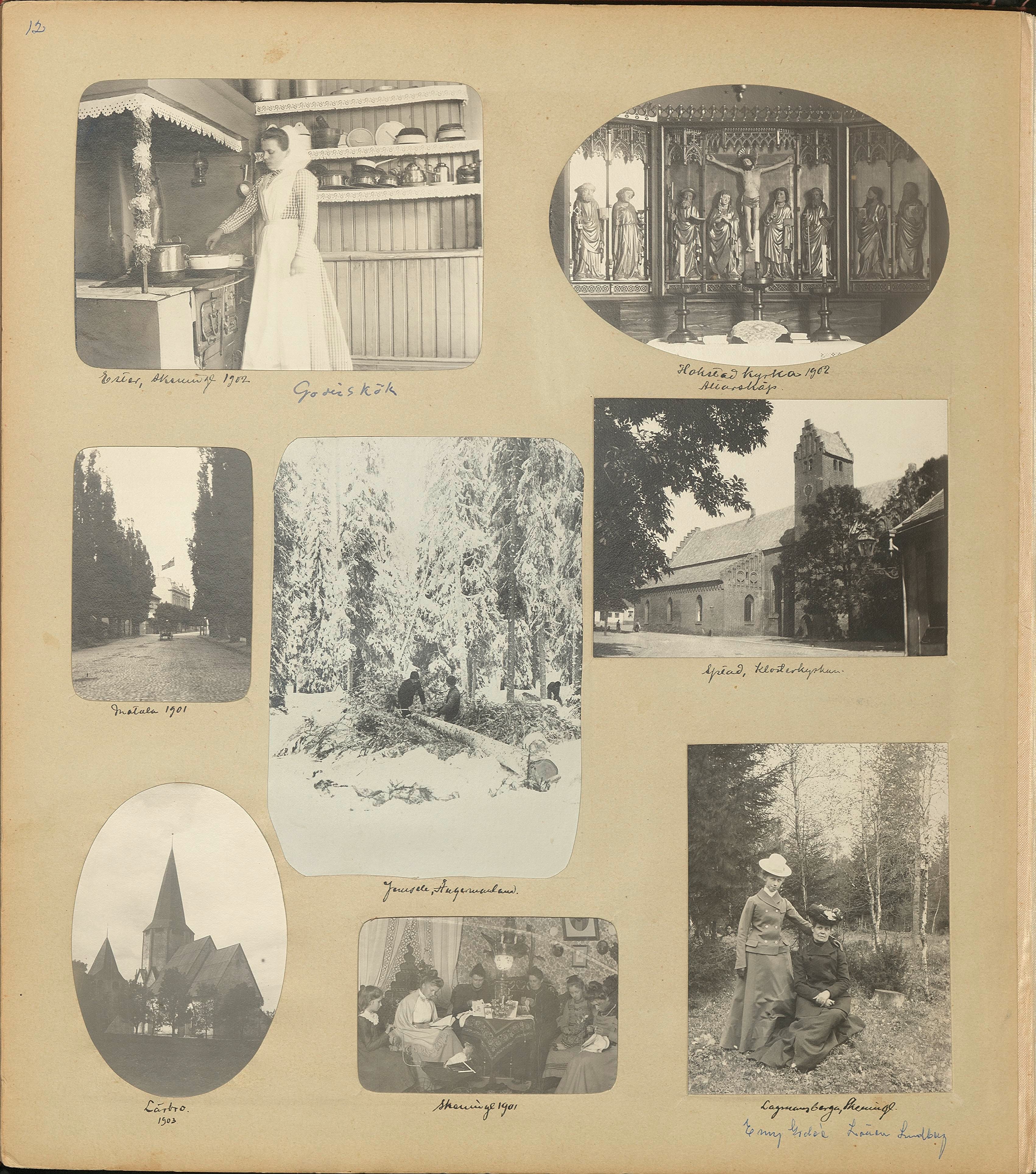 Nils Otto Birger  Borgströms fotoalbum "Kameraskizzer" ca 1901-1904, sid 12