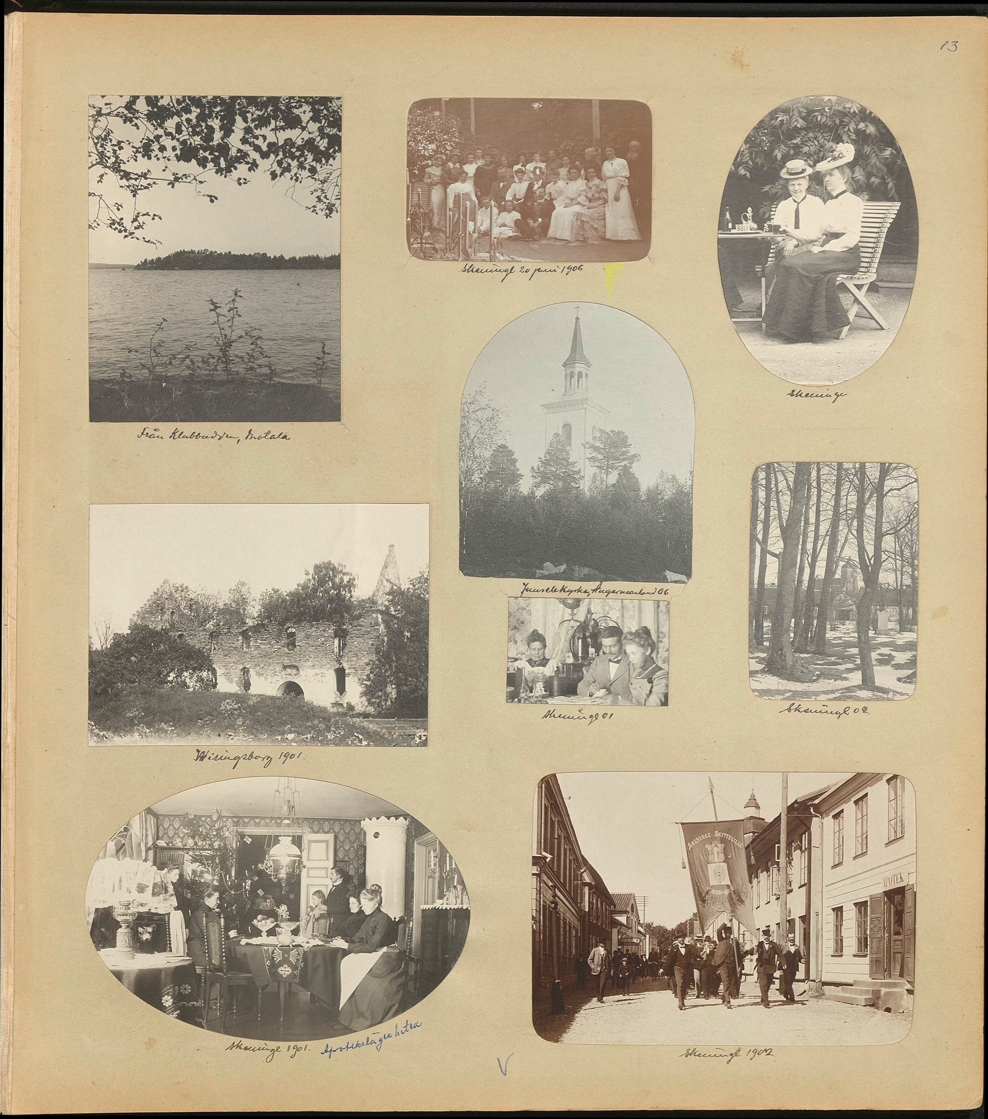 Nils Otto Birger  Borgströms fotoalbum "Kameraskizzer" ca 1901-1904, sid 13