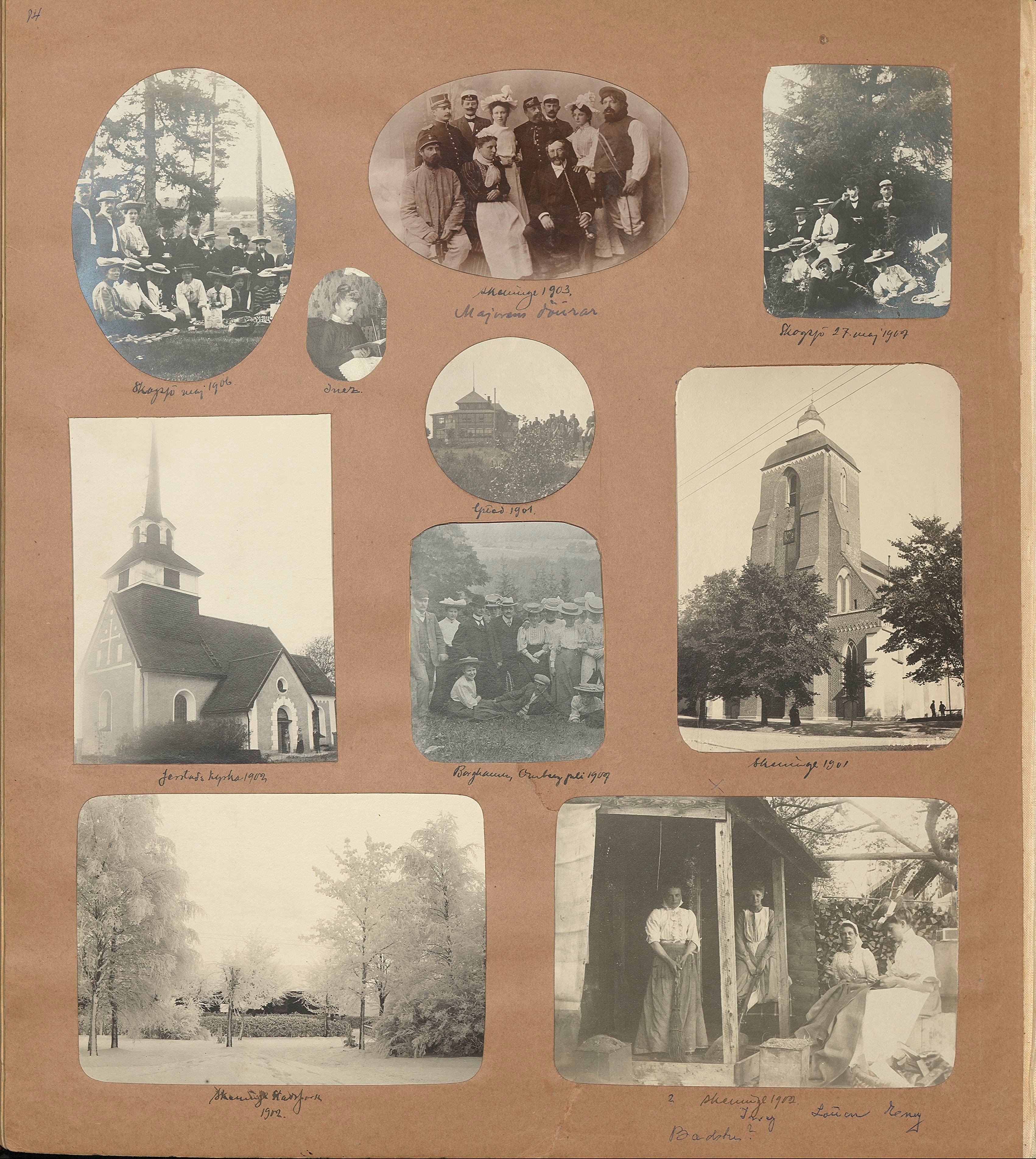 Nils Otto Birger  Borgströms fotoalbum "Kameraskizzer" ca 1901-1904, sid 14