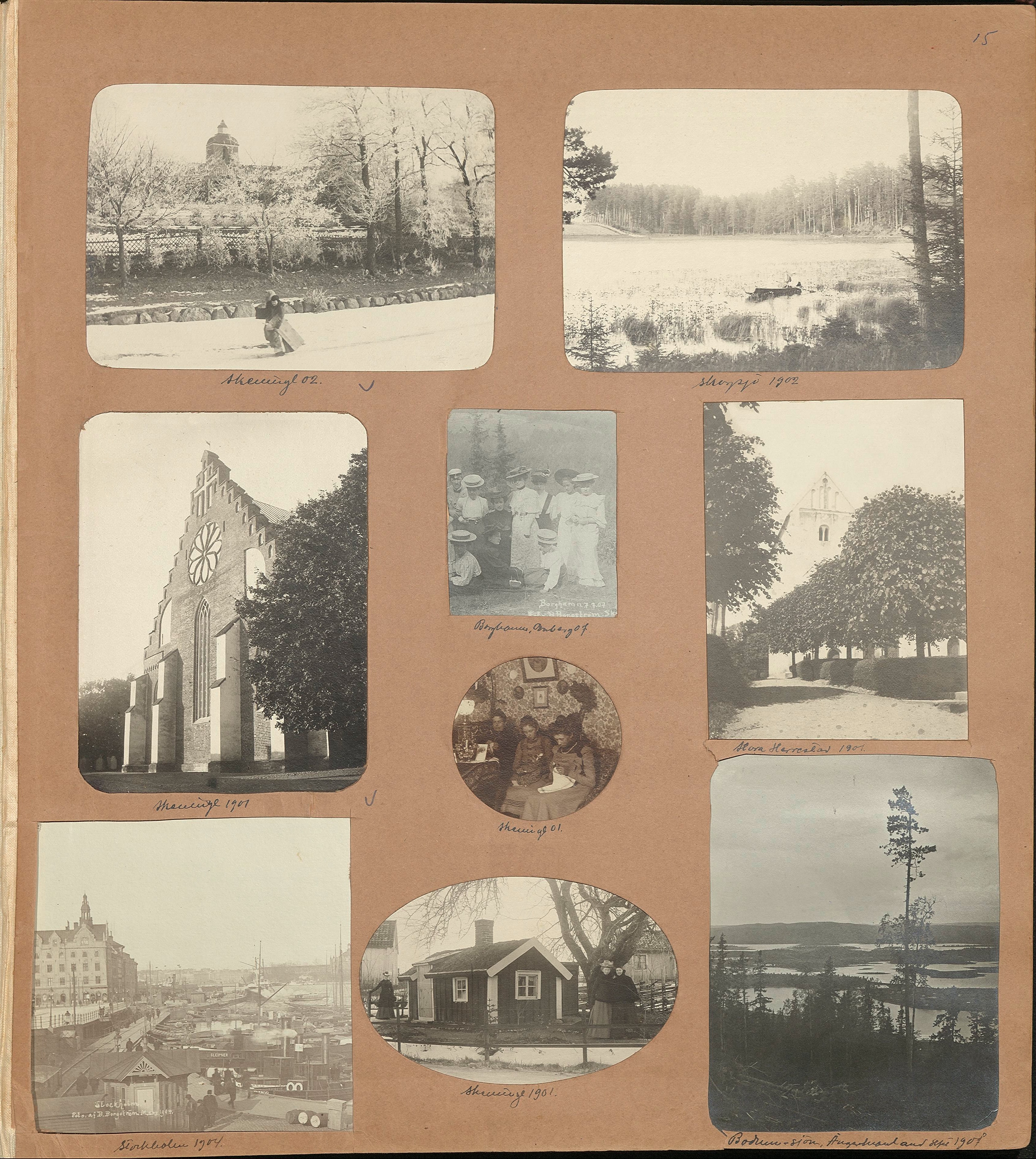 Nils Otto Birger  Borgströms fotoalbum "Kameraskizzer" ca 1901-1904, sid 15