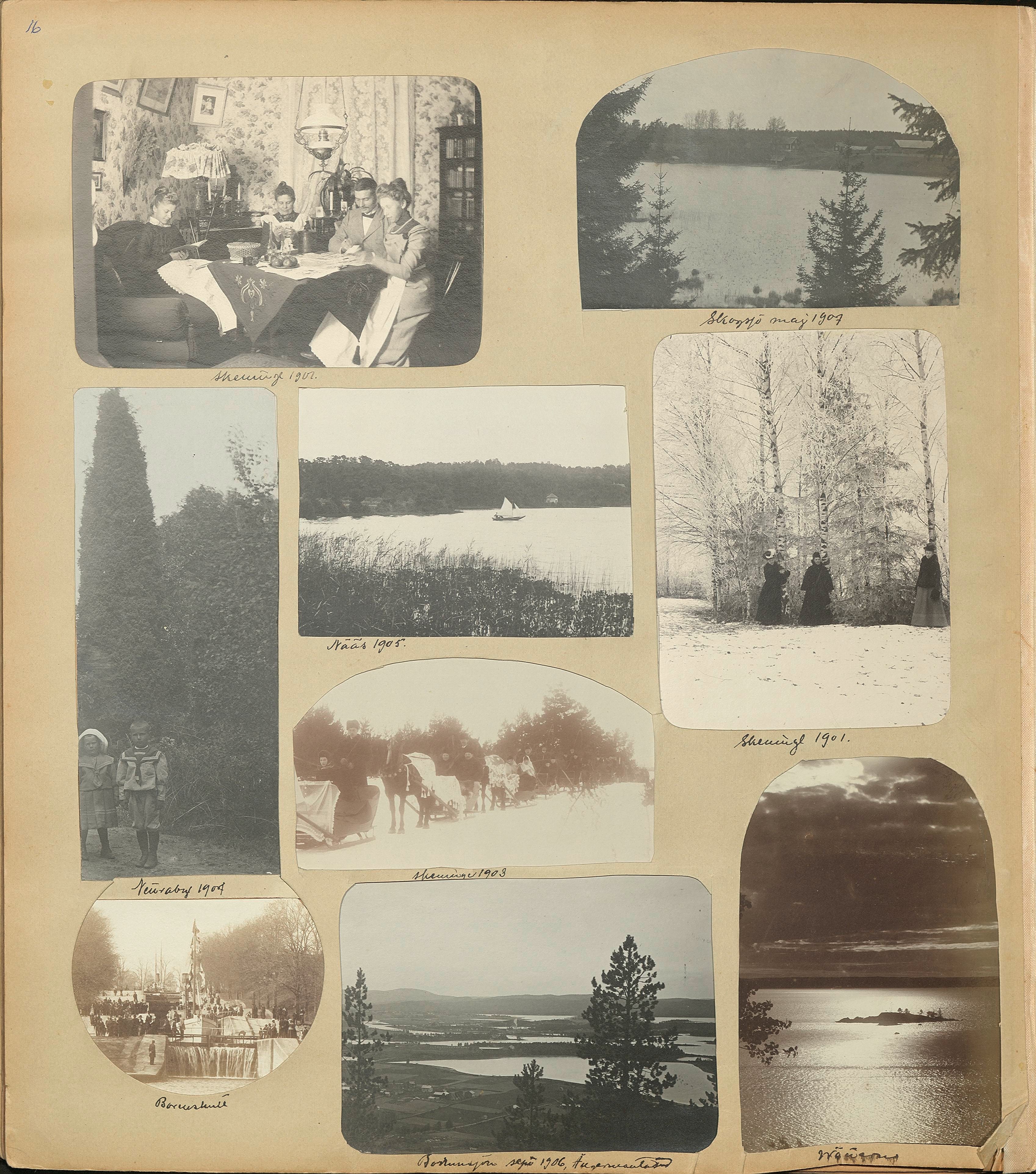 Nils Otto Birger  Borgströms fotoalbum "Kameraskizzer" ca 1901-1904, sid 16