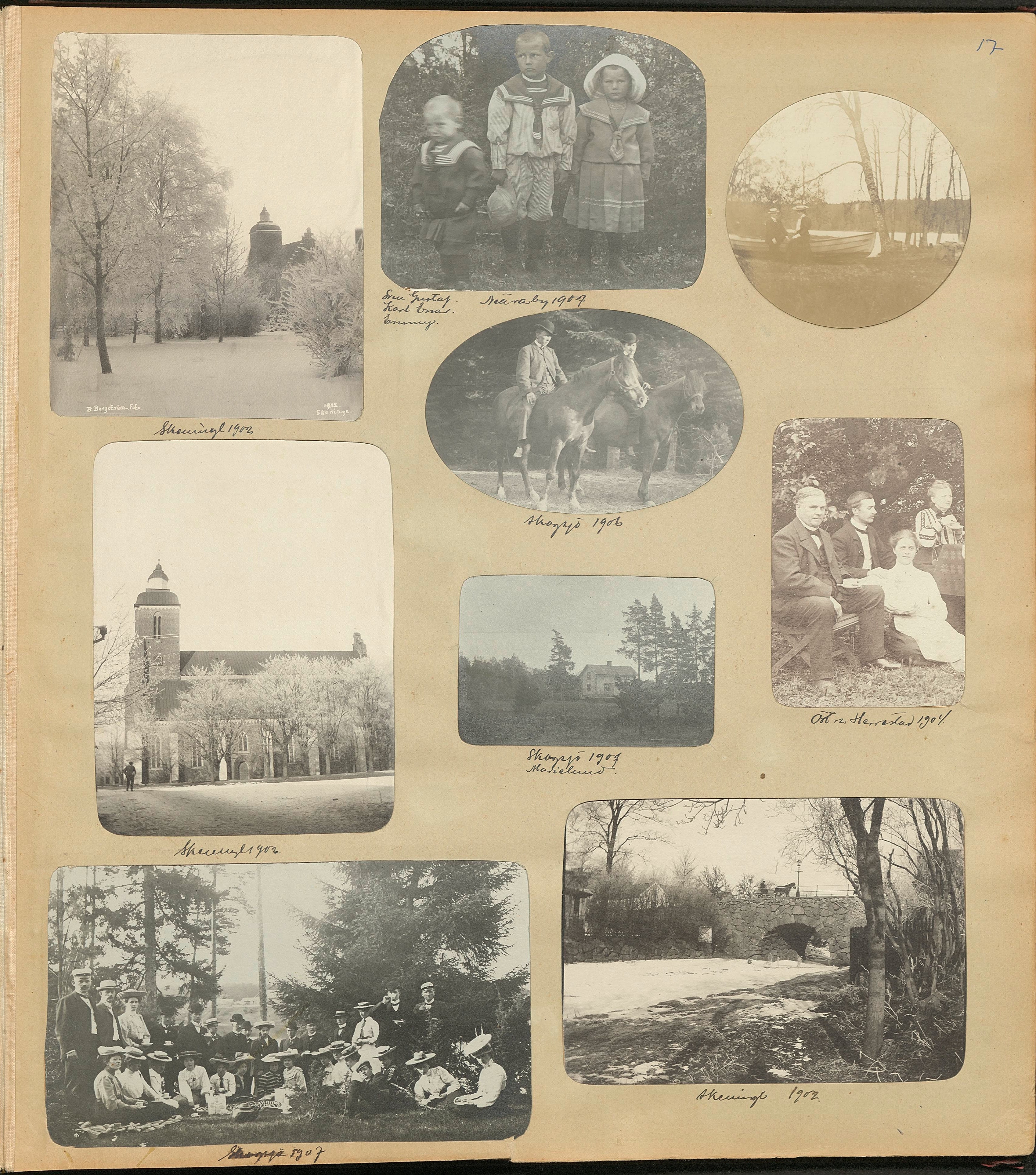 Nils Otto Birger  Borgströms fotoalbum "Kameraskizzer" ca 1901-1904, sid 17