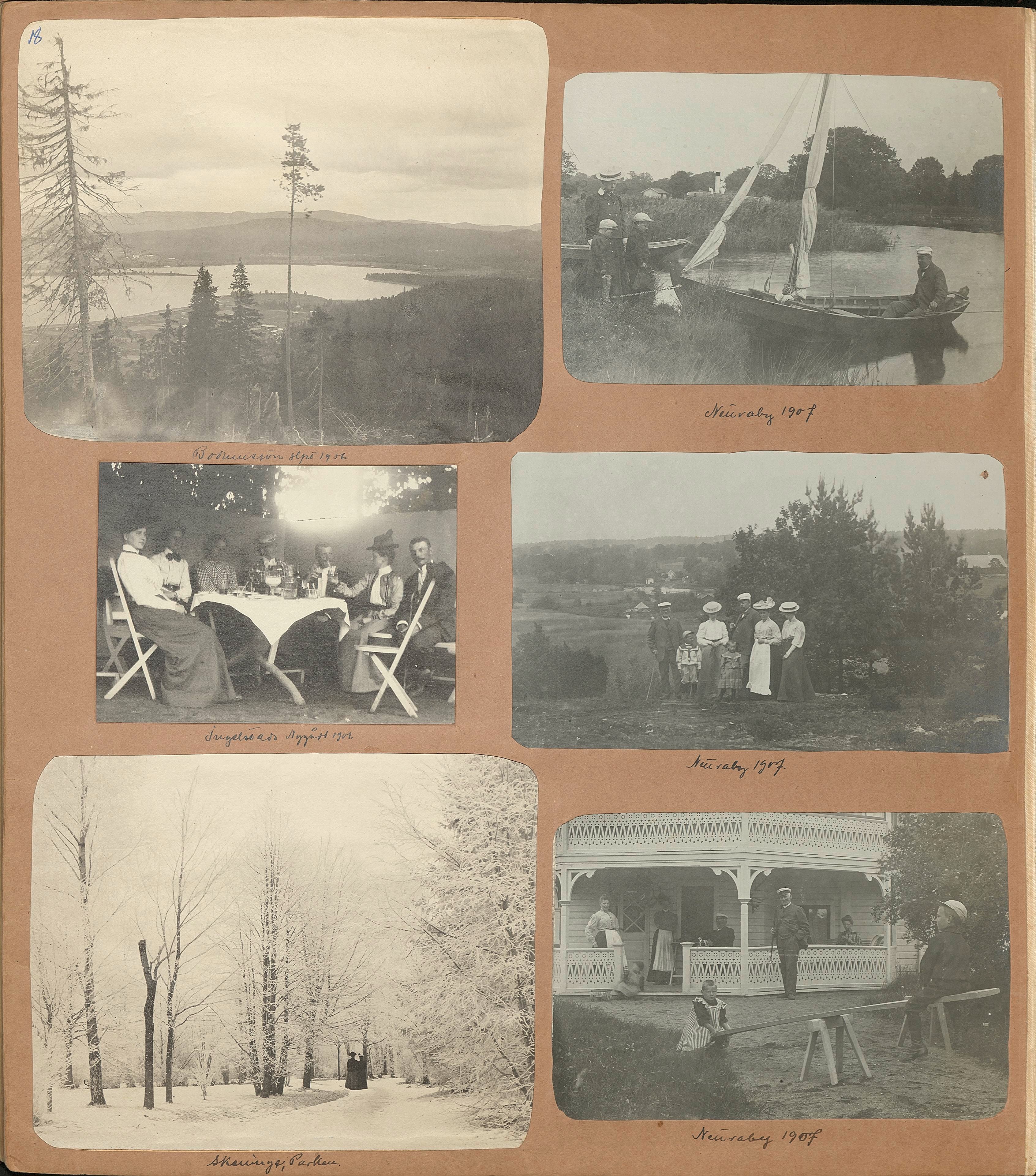 Nils Otto Birger  Borgströms fotoalbum "Kameraskizzer" ca 1901-1904, sid 18