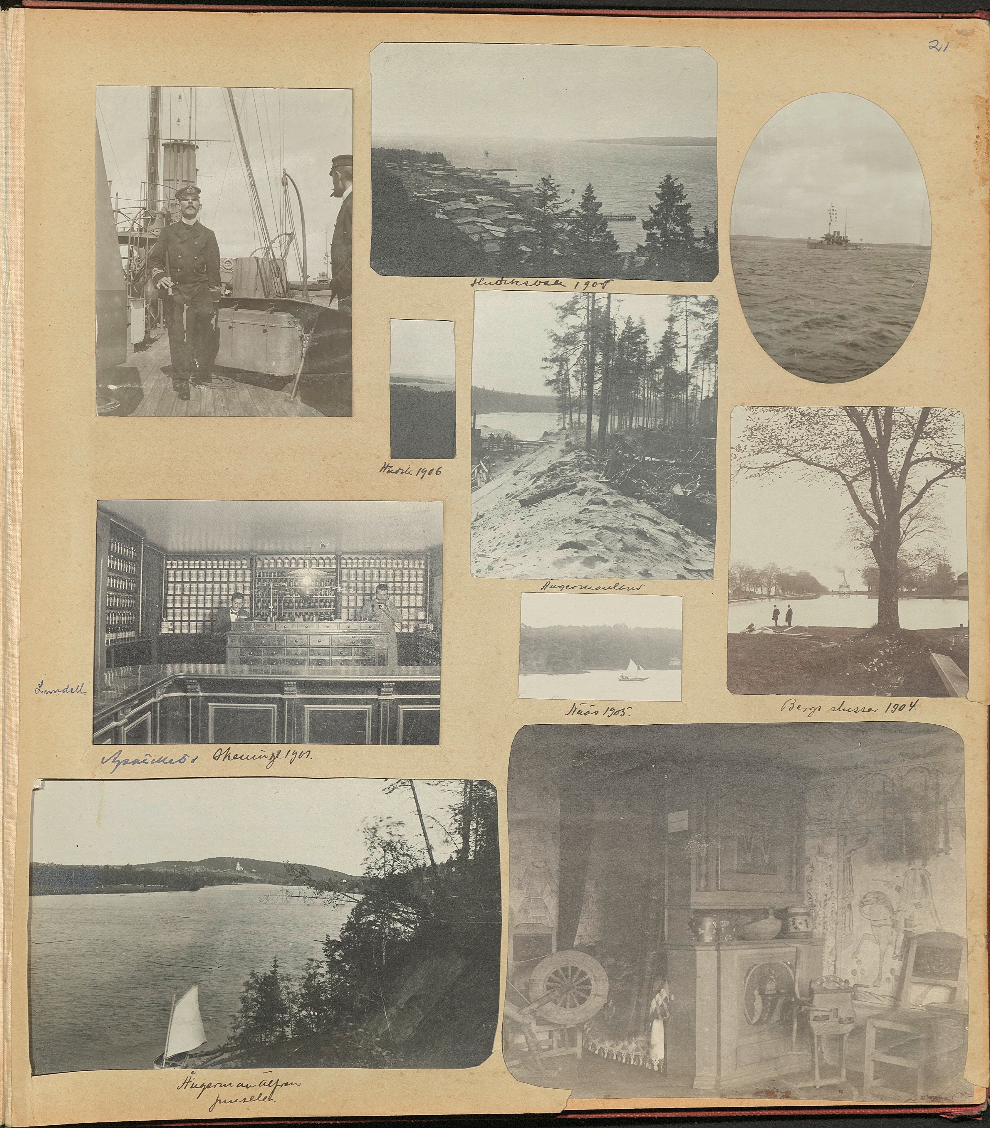 Nils Otto Birger  Borgströms fotoalbum "Kameraskizzer" ca 1901-1904, sid 21