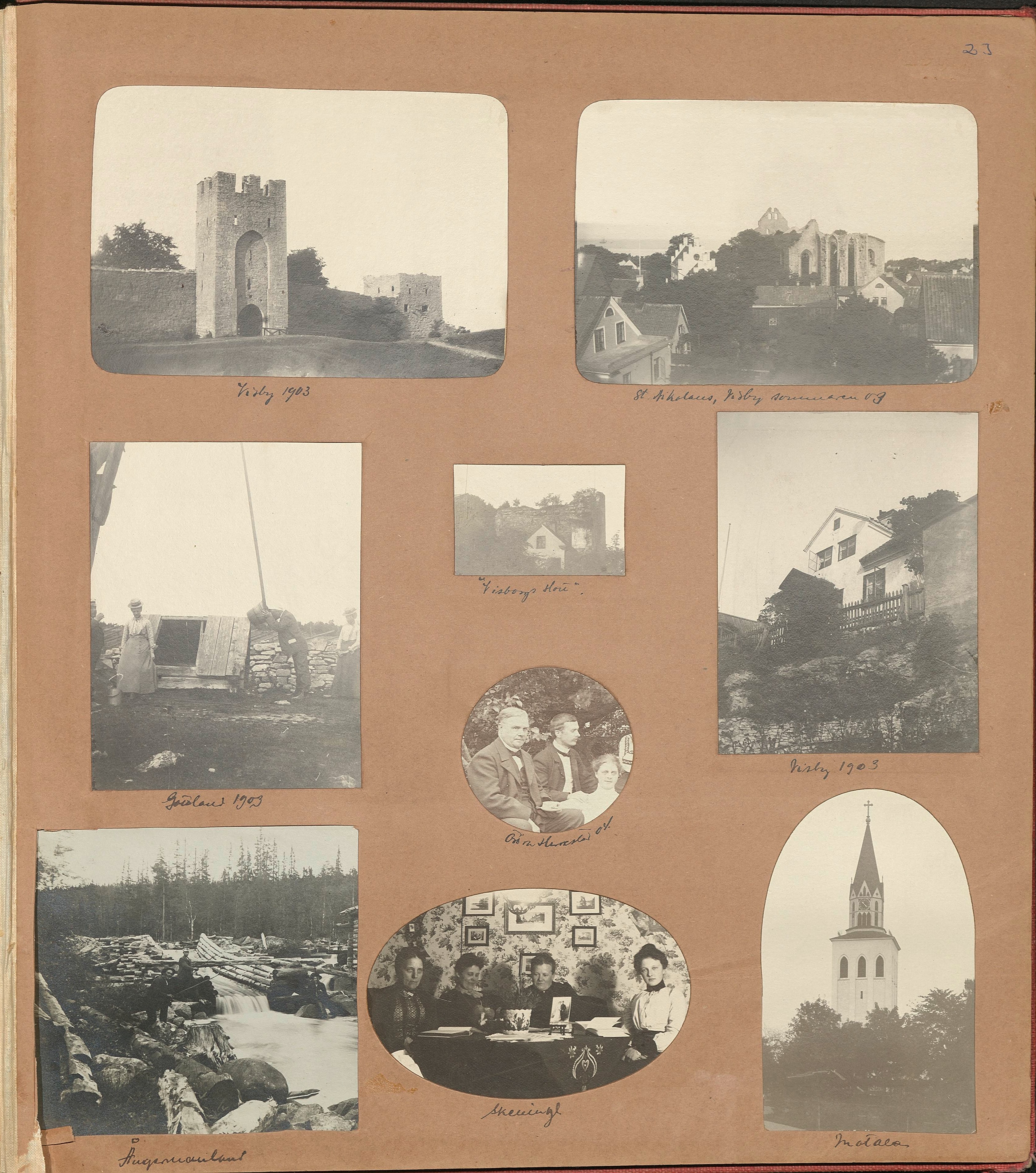 Nils Otto Birger  Borgströms fotoalbum "Kameraskizzer" ca 1901-1904, sid 23