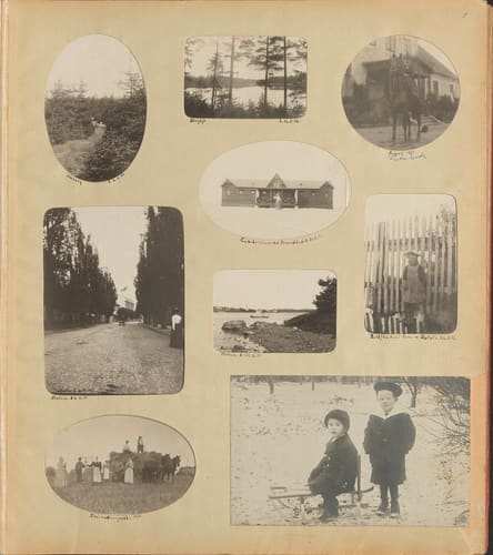 Nils Otto Birger  Borgströms fotoalbum "Kameraskizzer" ca 1901-1904, Sid 1