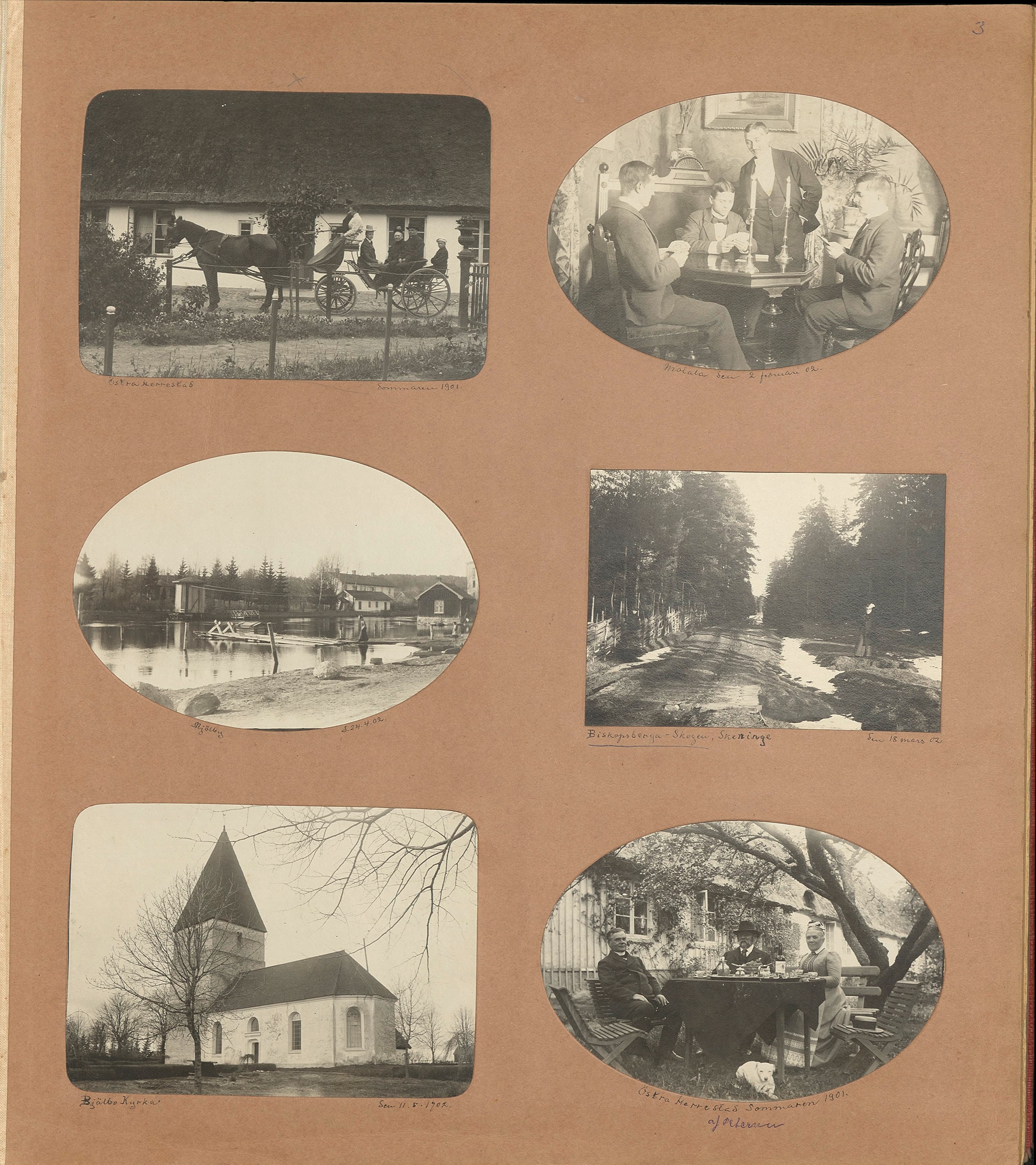Nils Otto Birger  Borgströms fotoalbum "Kameraskizzer" ca 1901-1904, Sid 3