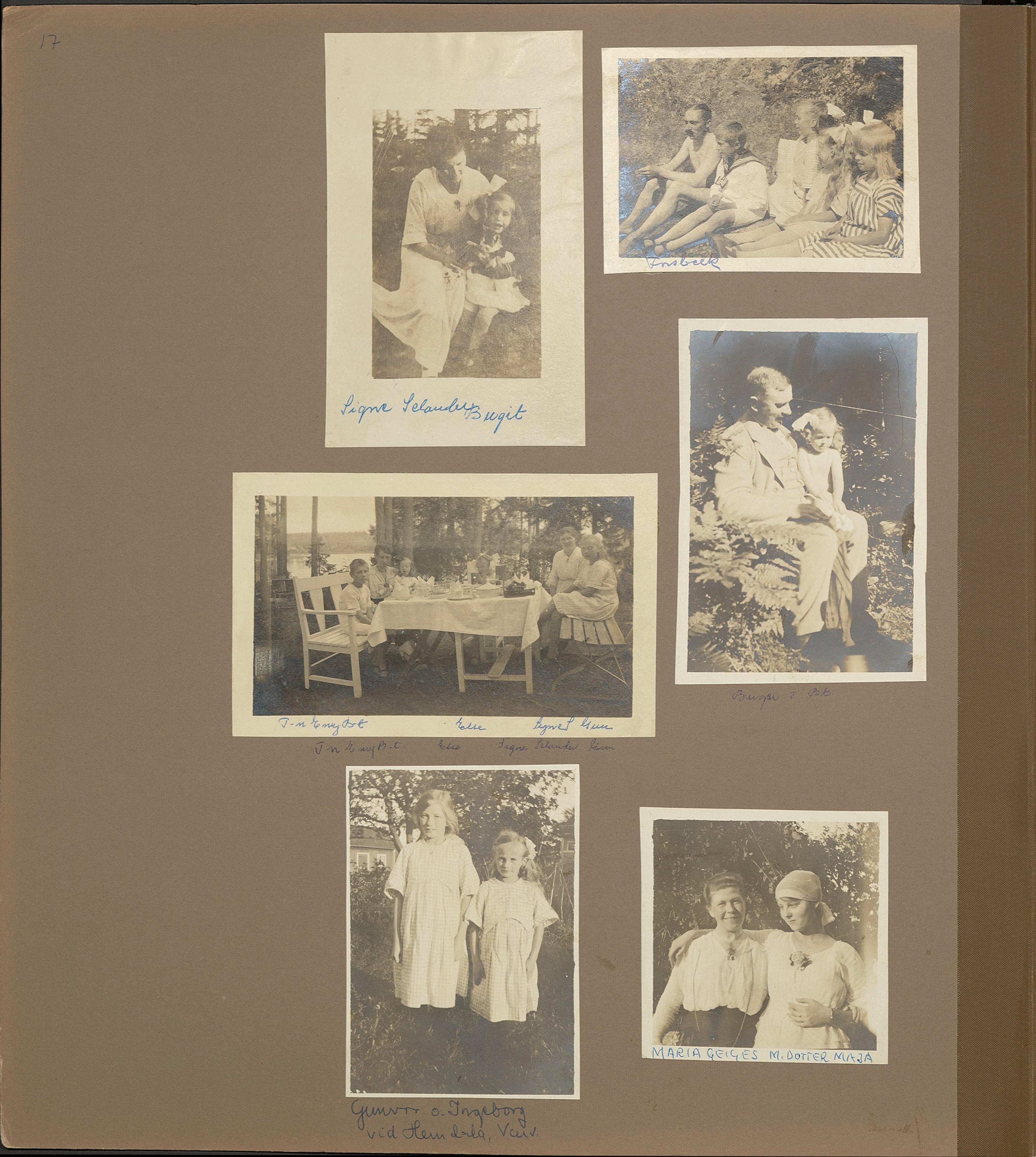 Stort album från Birger Borgström till Gun 1946