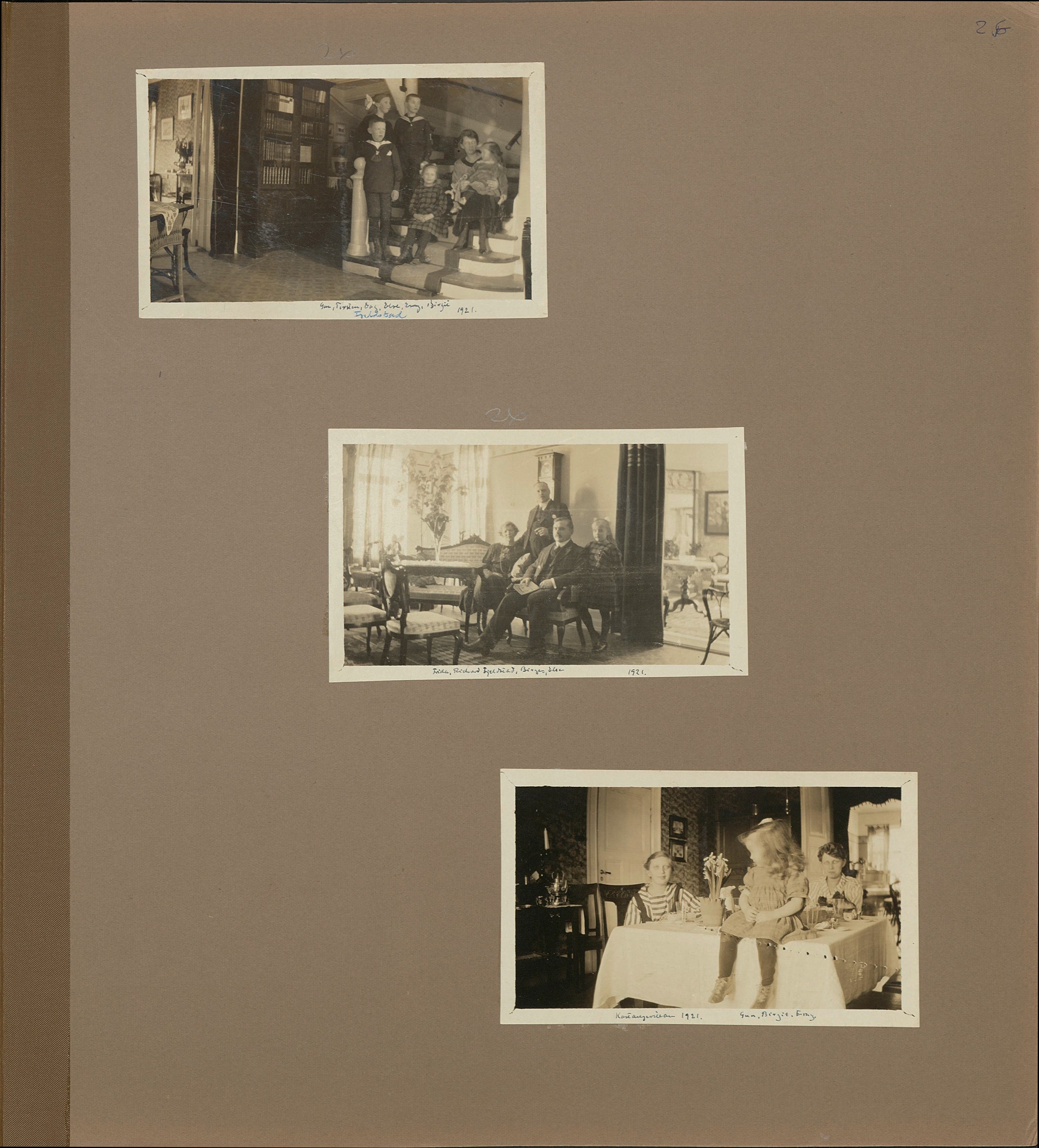Stort album från Birger Borgström till Gun 1946