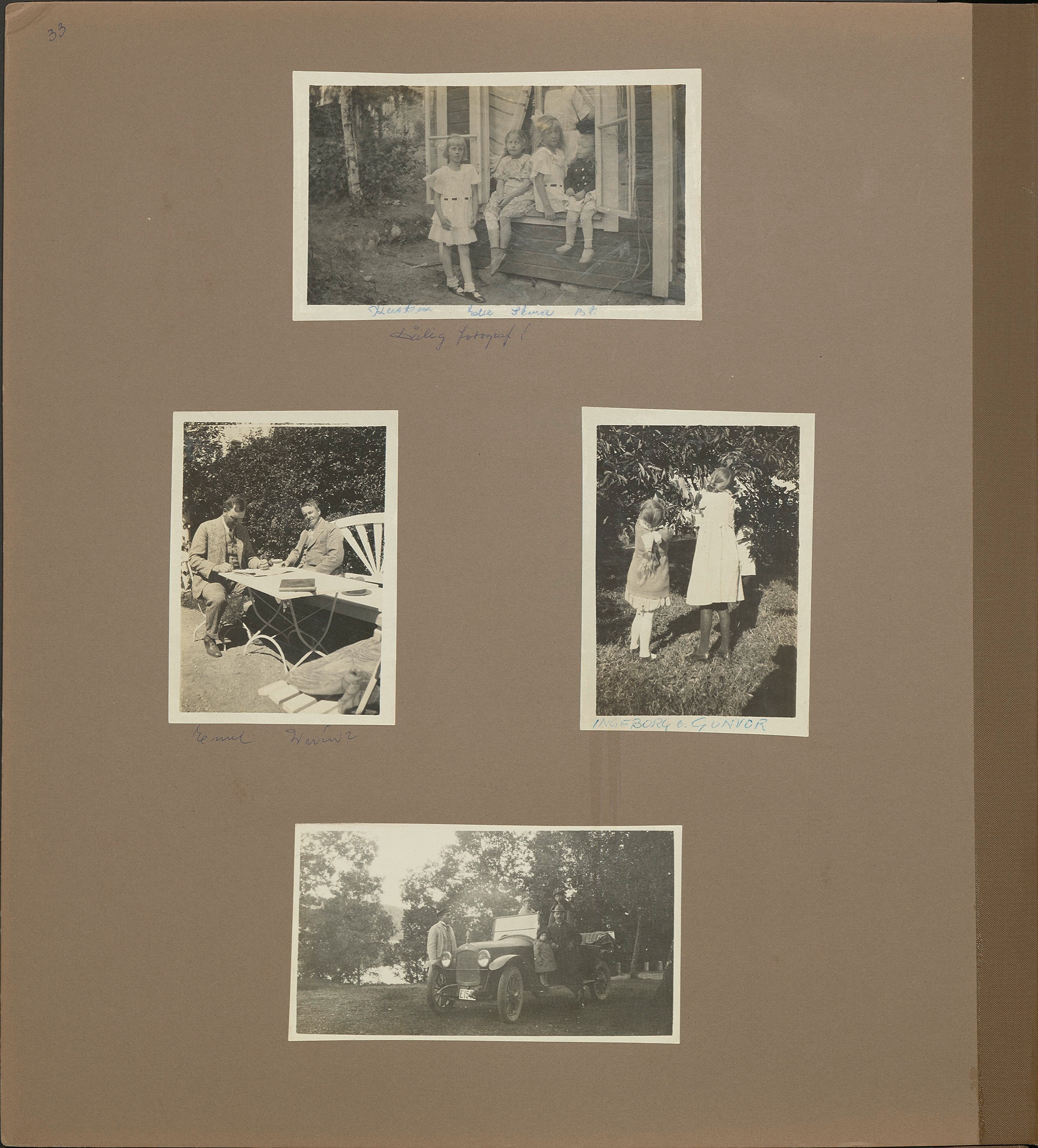 Stort album från Birger Borgström till Gun 1946