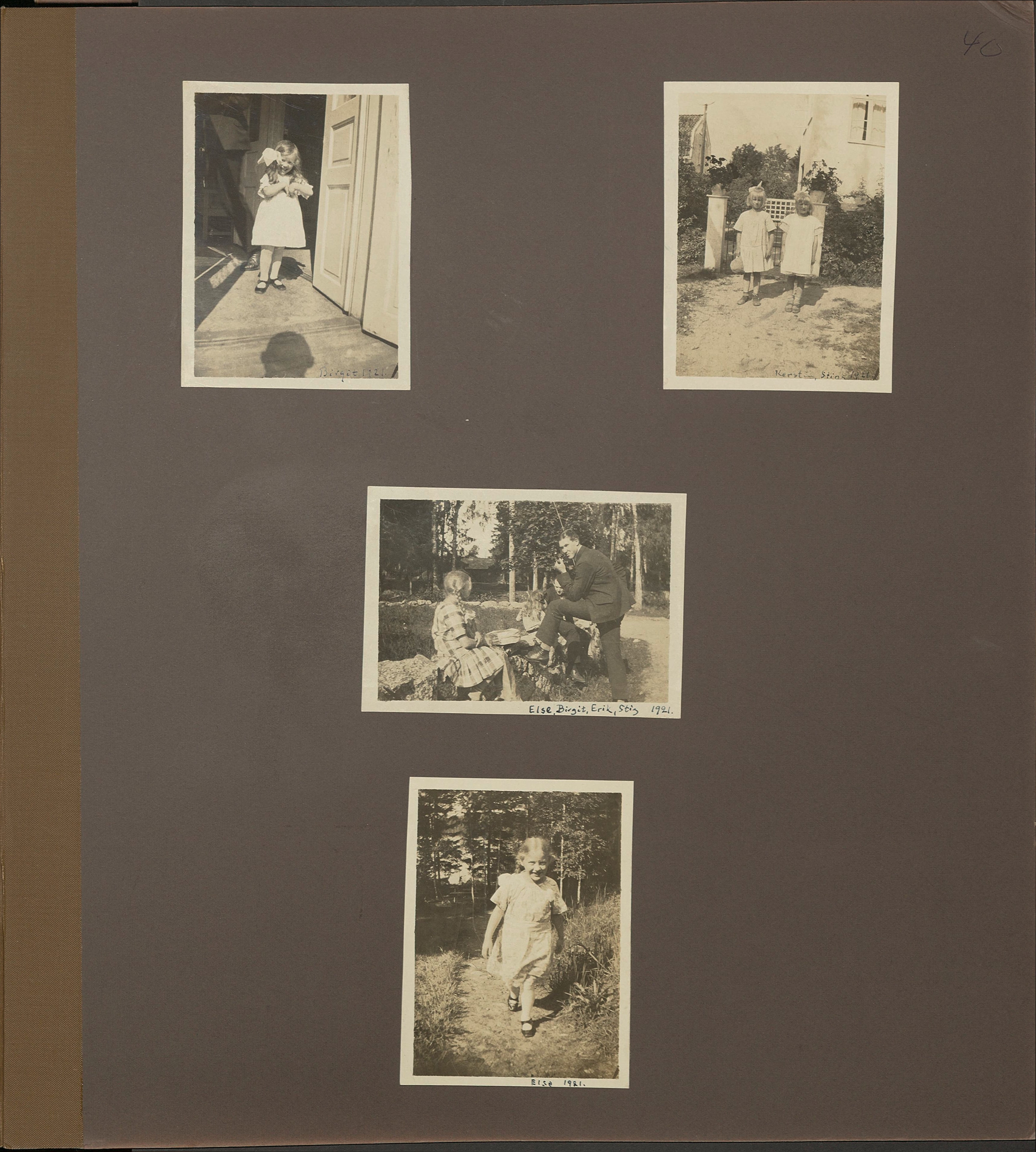 Stort album från Birger Borgström till Gun 1946