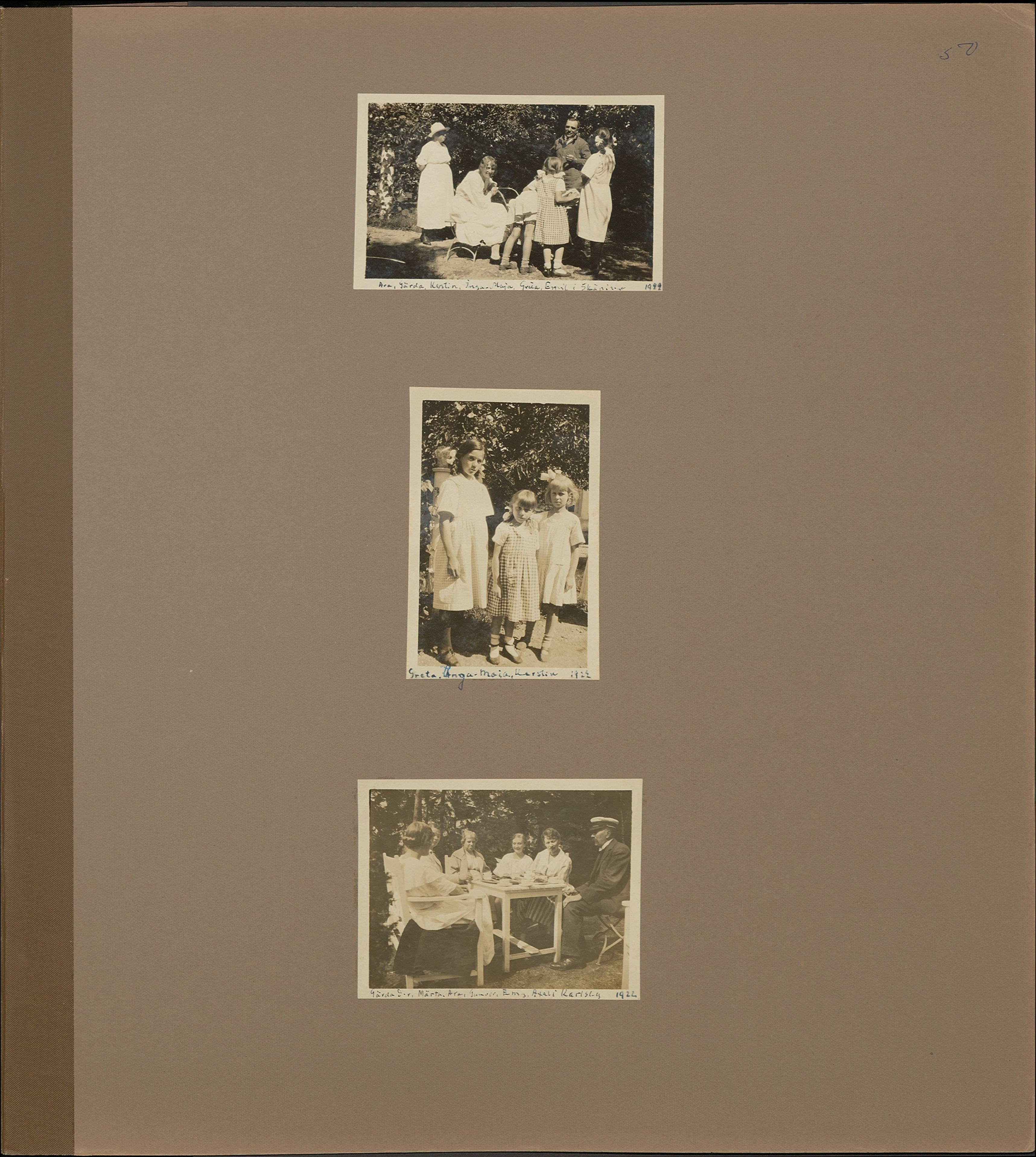 Stort album från Birger Borgström till Gun 1946