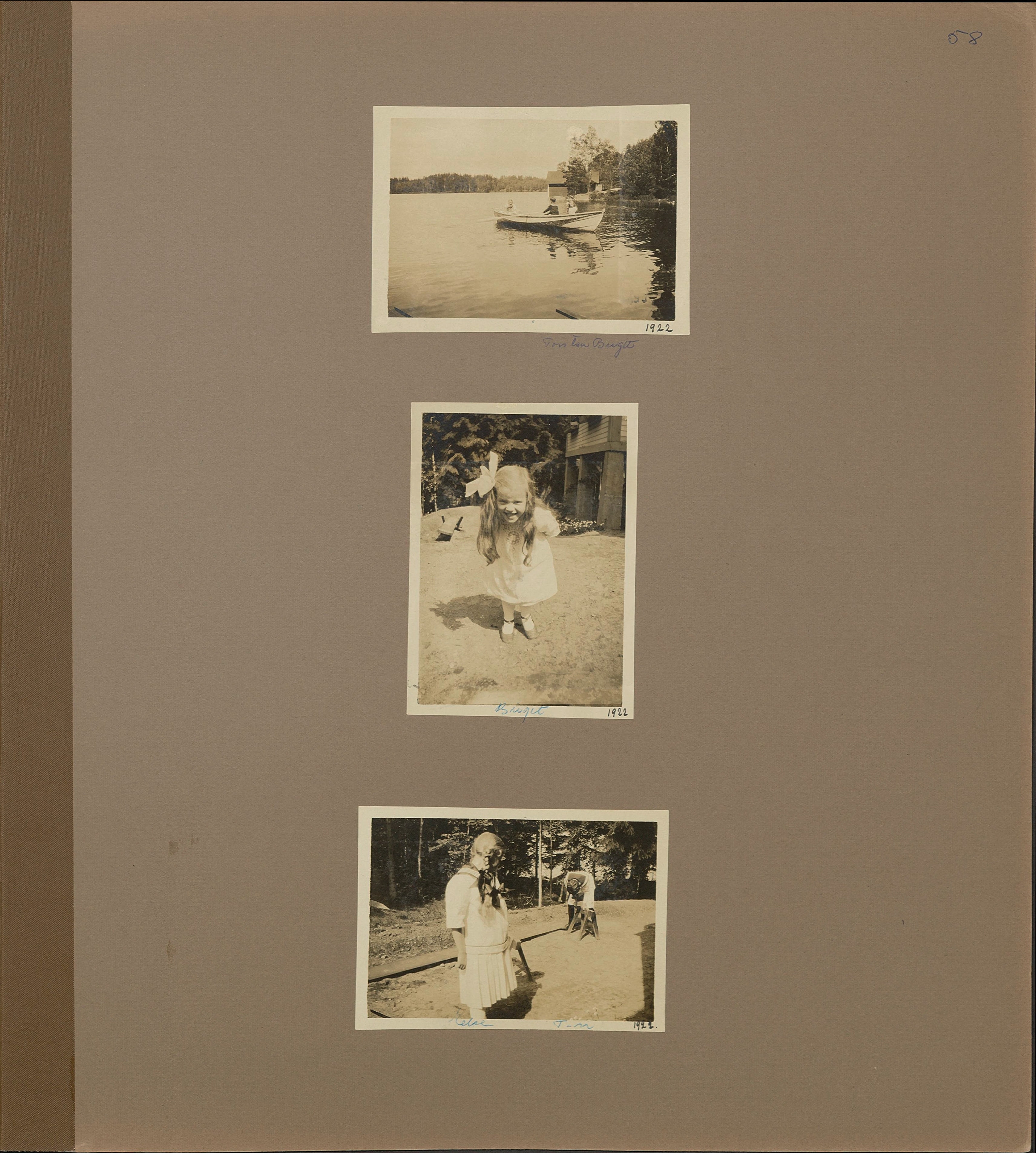 Stort album från Birger Borgström till Gun 1946