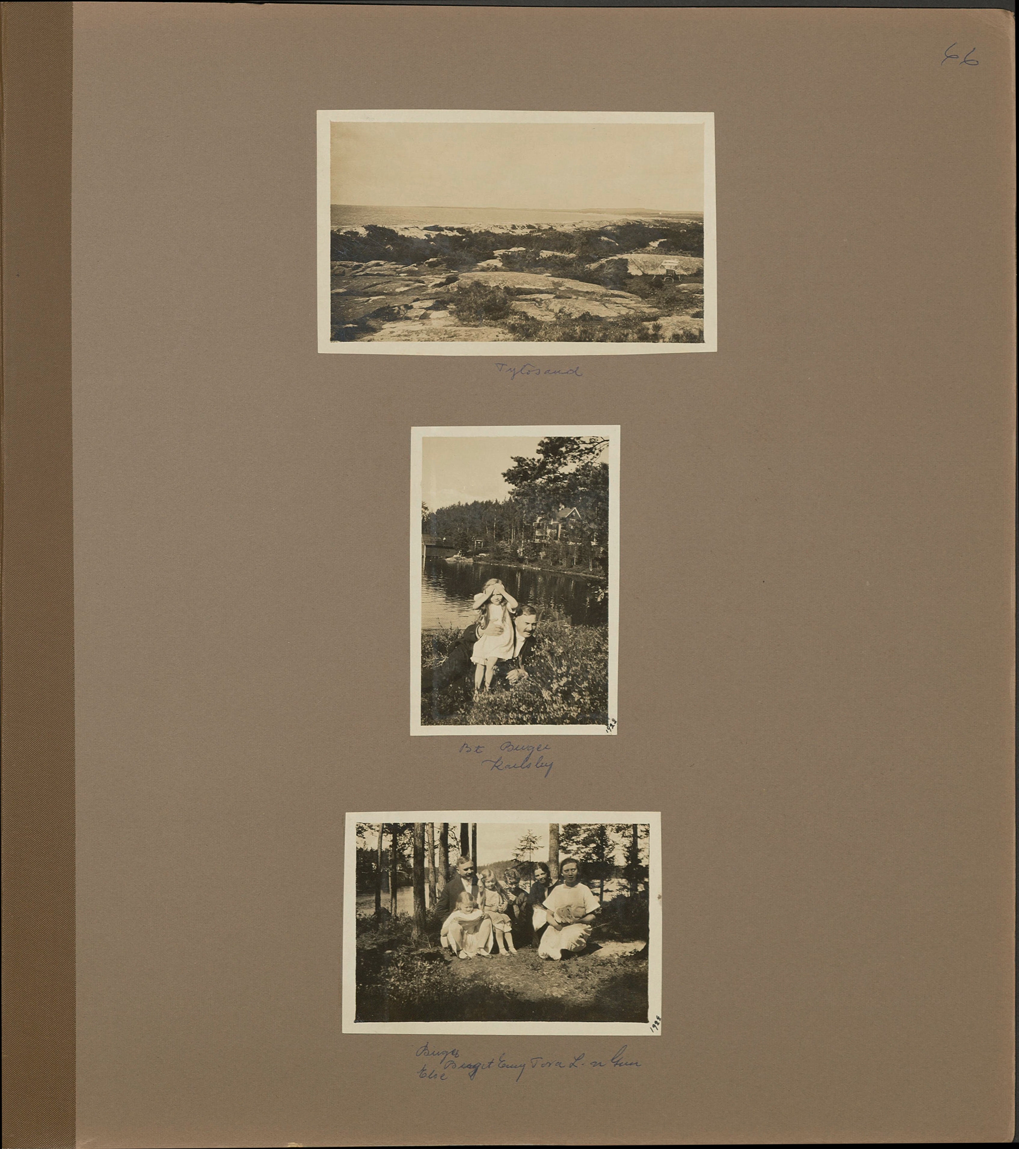 Stort album från Birger Borgström till Gun 1946