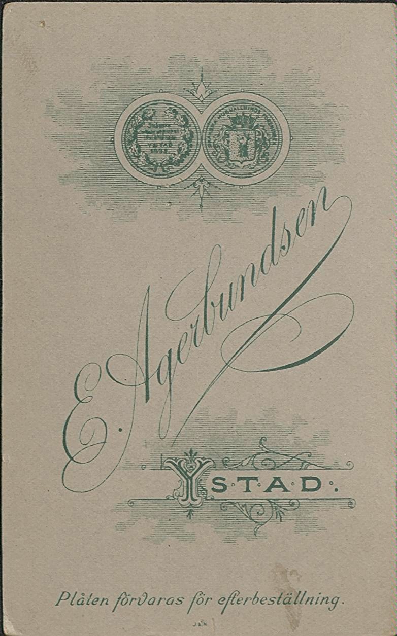 Baksida av Visitkort för identifiering.