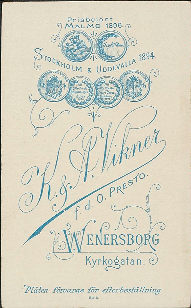 Baksida av Visitkort för identifiering.